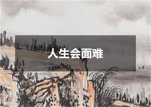 人生会面难