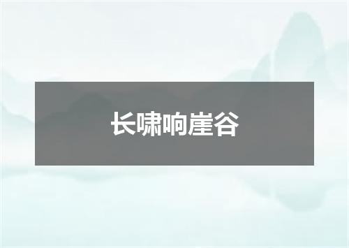 长啸响崖谷