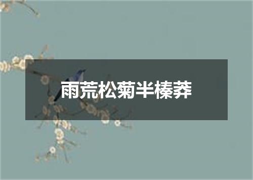 雨荒松菊半榛莽