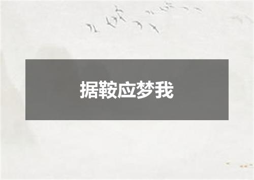 据鞍应梦我