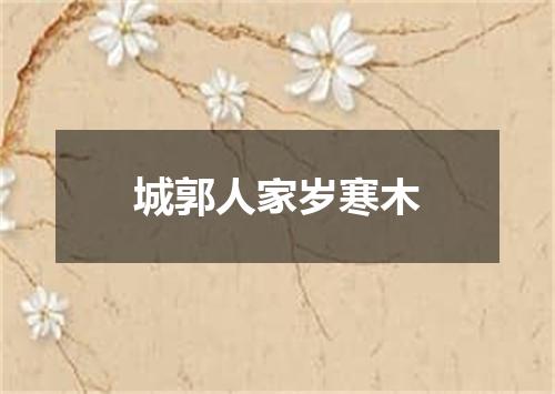 城郭人家岁寒木