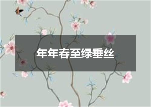 年年春至绿垂丝