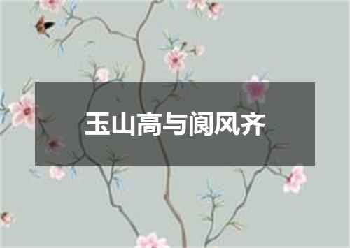 玉山高与阆风齐