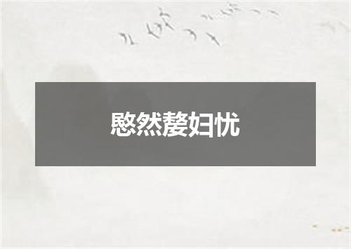 愍然嫠妇忧