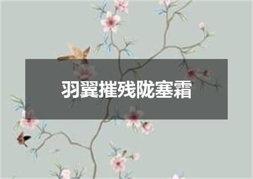 羽翼摧残陇塞霜