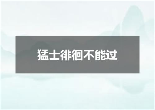 猛士徘徊不能过