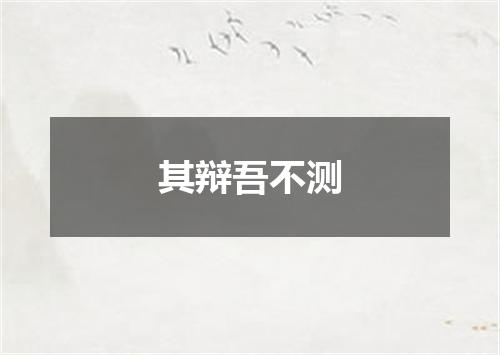 其辩吾不测