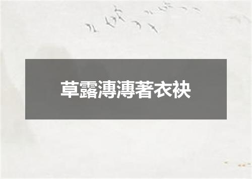 草露漙漙著衣袂