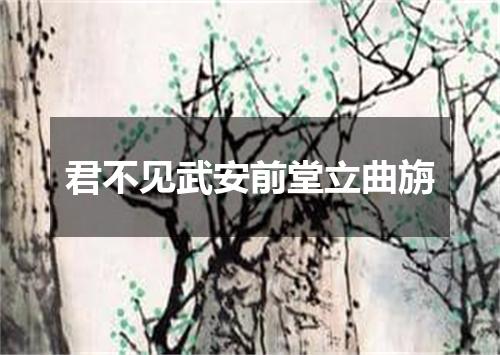 君不见武安前堂立曲旃