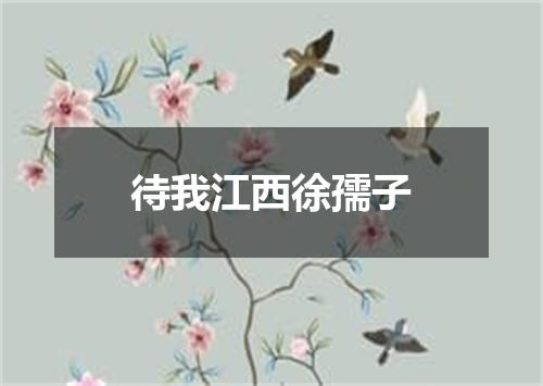 待我江西徐孺子