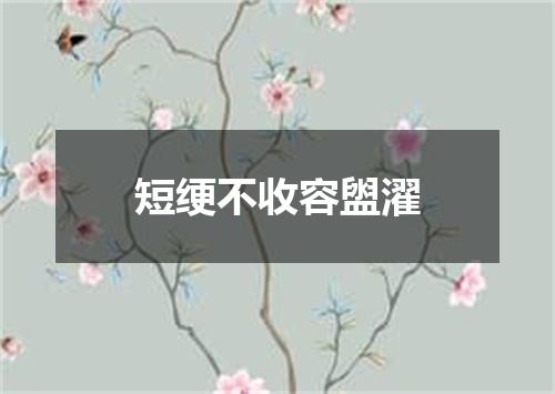 短绠不收容盥濯
