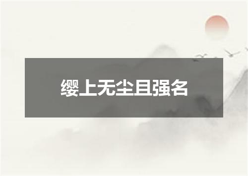 缨上无尘且强名