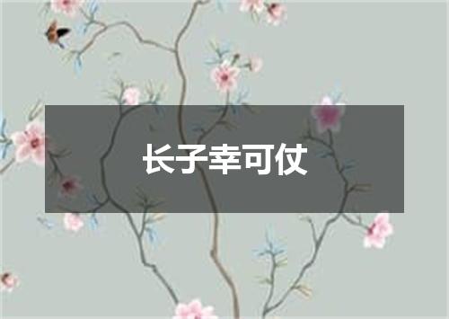 长子幸可仗