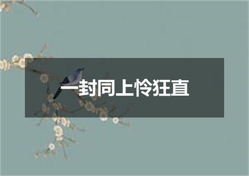 一封同上怜狂直