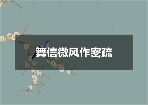 舞信微风作密疏