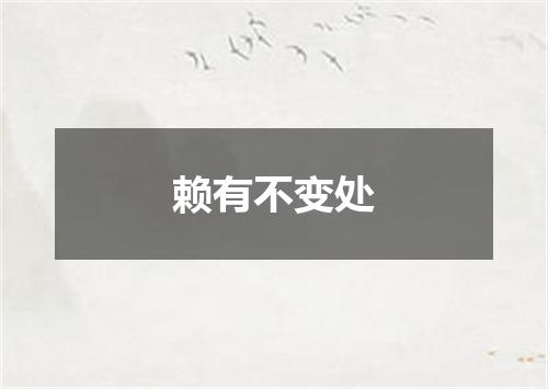 赖有不变处