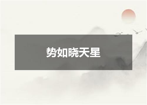 势如晓天星