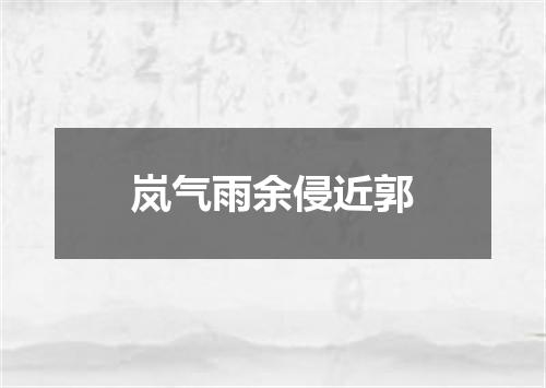 岚气雨余侵近郭