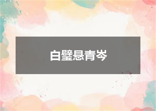 白璧悬青岑