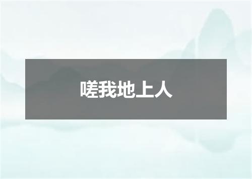 嗟我地上人