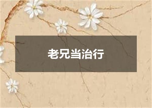老兄当治行