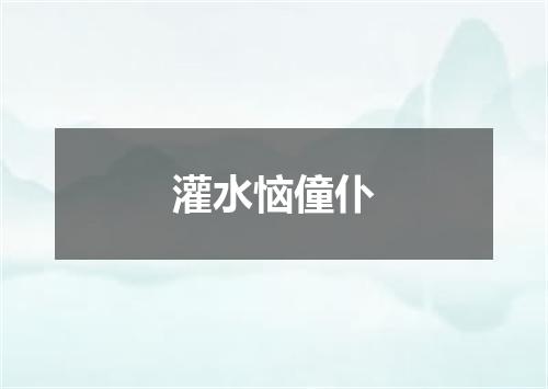 灌水恼僮仆