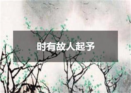 时有故人起予