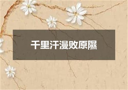 千里汗漫败原隰