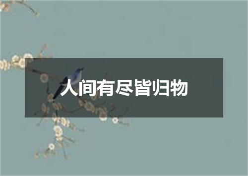 人间有尽皆归物