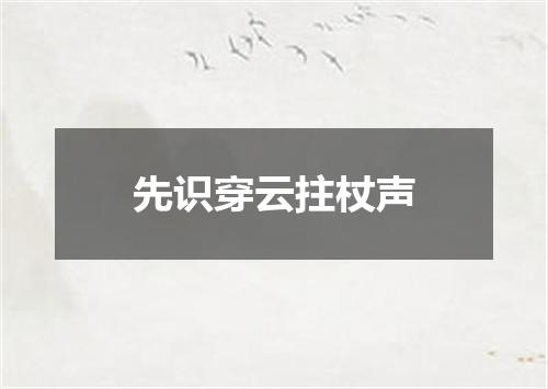 先识穿云拄杖声