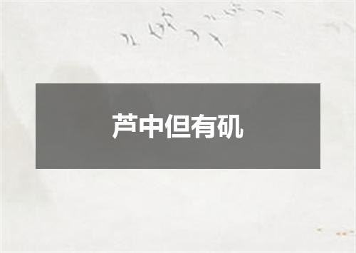 芦中但有矶