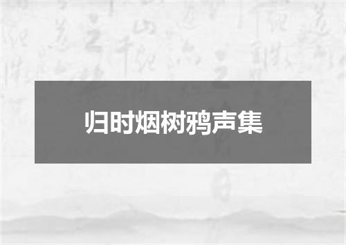 归时烟树鸦声集
