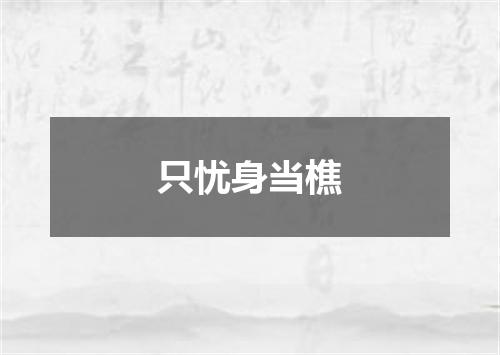 只忧身当樵