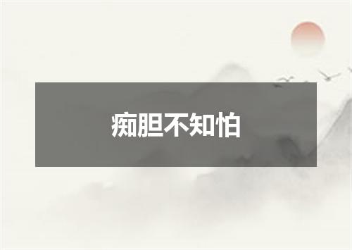 痴胆不知怕