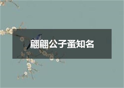 翩翩公子蚤知名