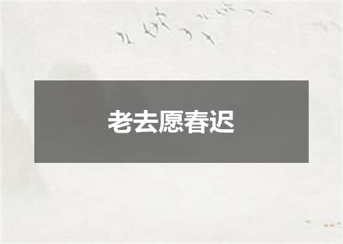 老去愿春迟