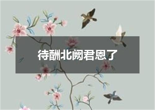待酬北阙君恩了