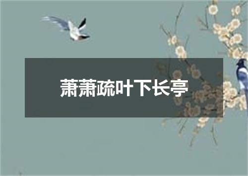 萧萧疏叶下长亭