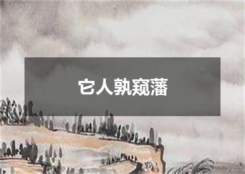 它人孰窥藩