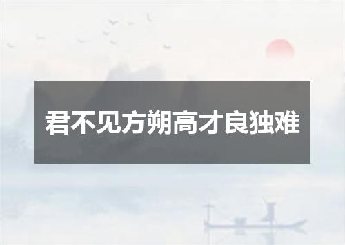 君不见方朔高才良独难