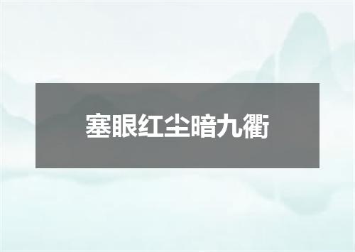 塞眼红尘暗九衢