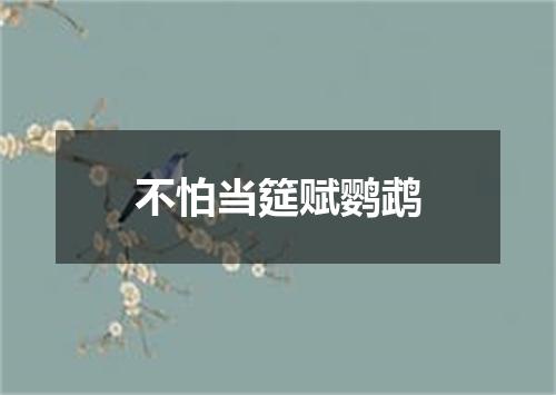 不怕当筵赋鹦鹉