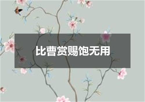 比曹赏赐饱无用