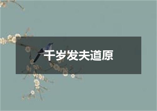 千岁发夫道原