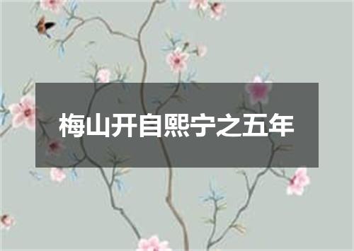 梅山开自熙宁之五年