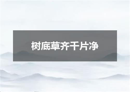 树底草齐千片净