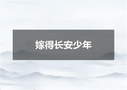 嫁得长安少年