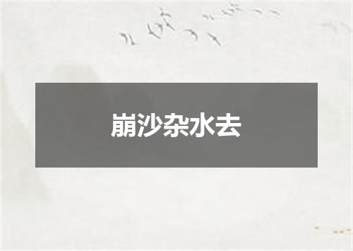 崩沙杂水去