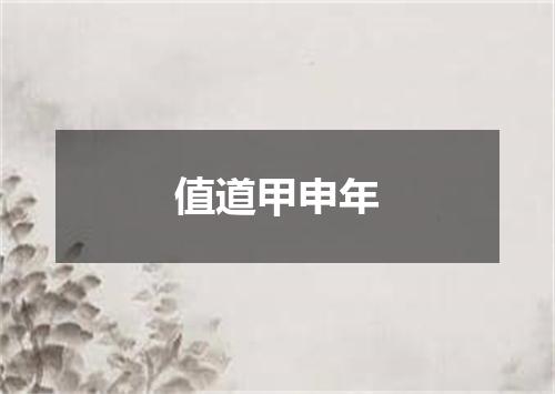 值道甲申年