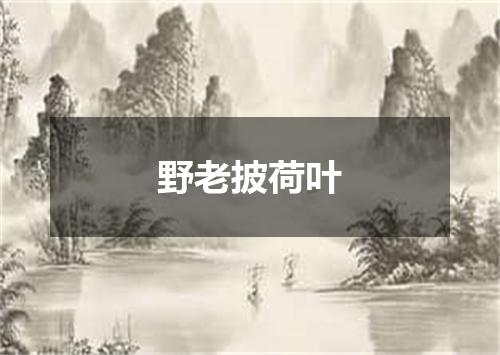 野老披荷叶